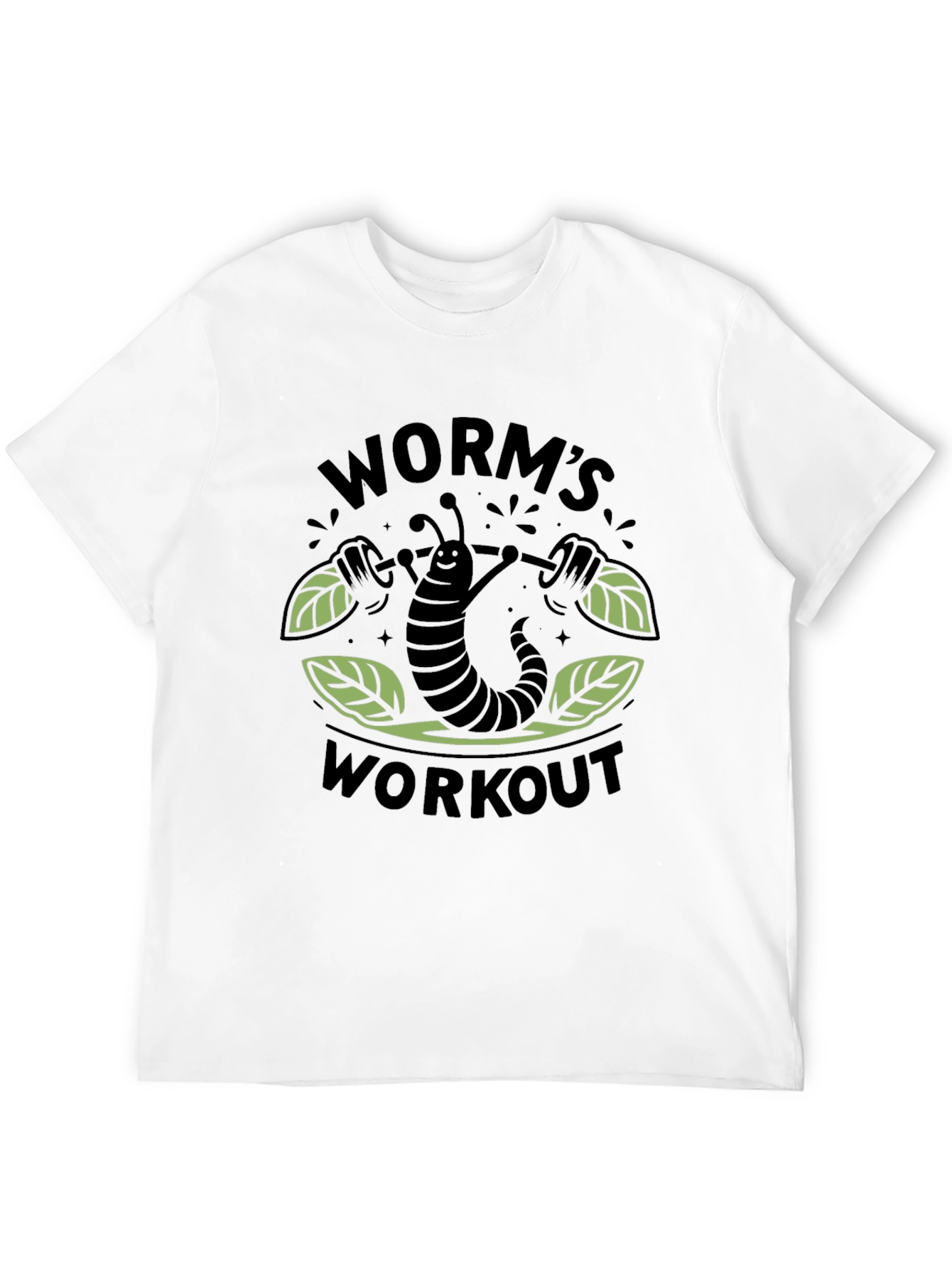 Black Worm's Workout T-Shirt - Black Cotton Tee view 12