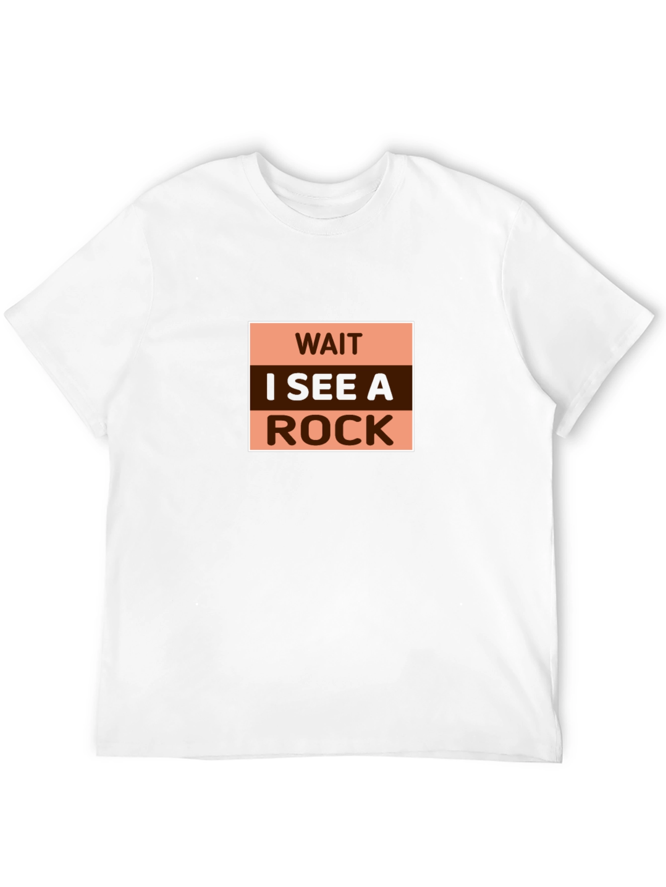 Black Wait I See A Rock - Funny Graphic Tee view 12