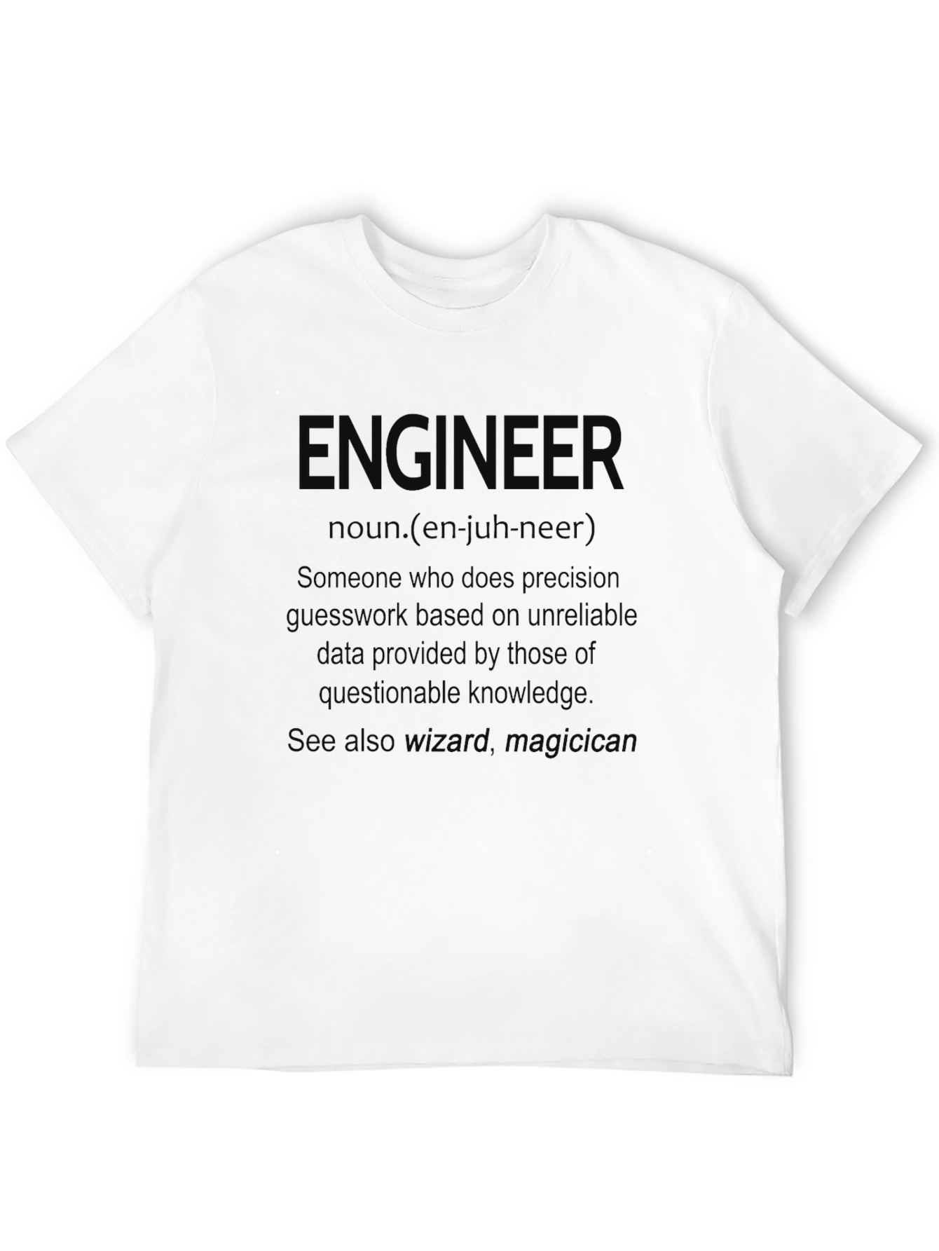 Black Engineer Definition Graphic Tee - Comfortable Fit view 12