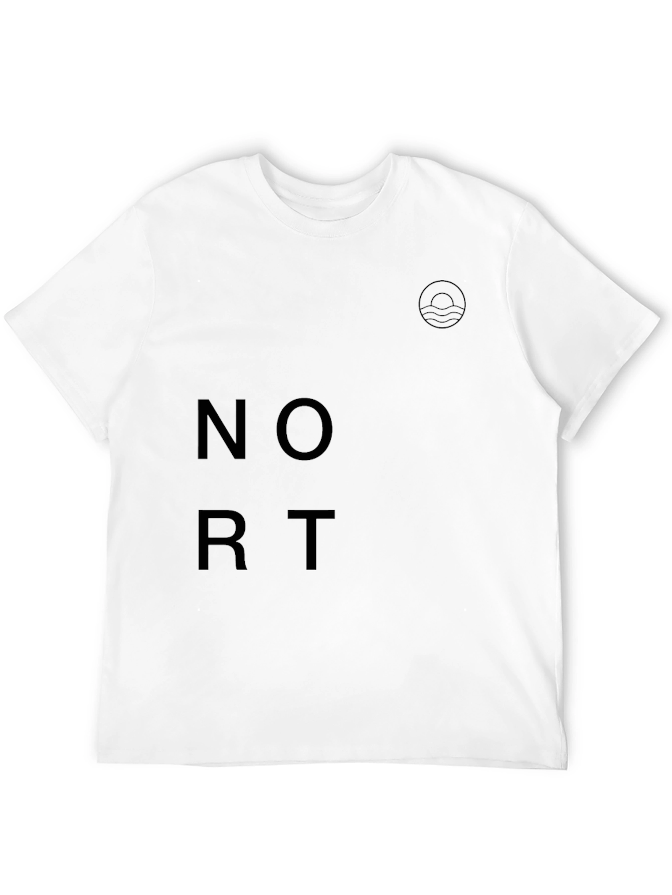 Black Modern Black Graphic Tee - "Nort" Design view 12