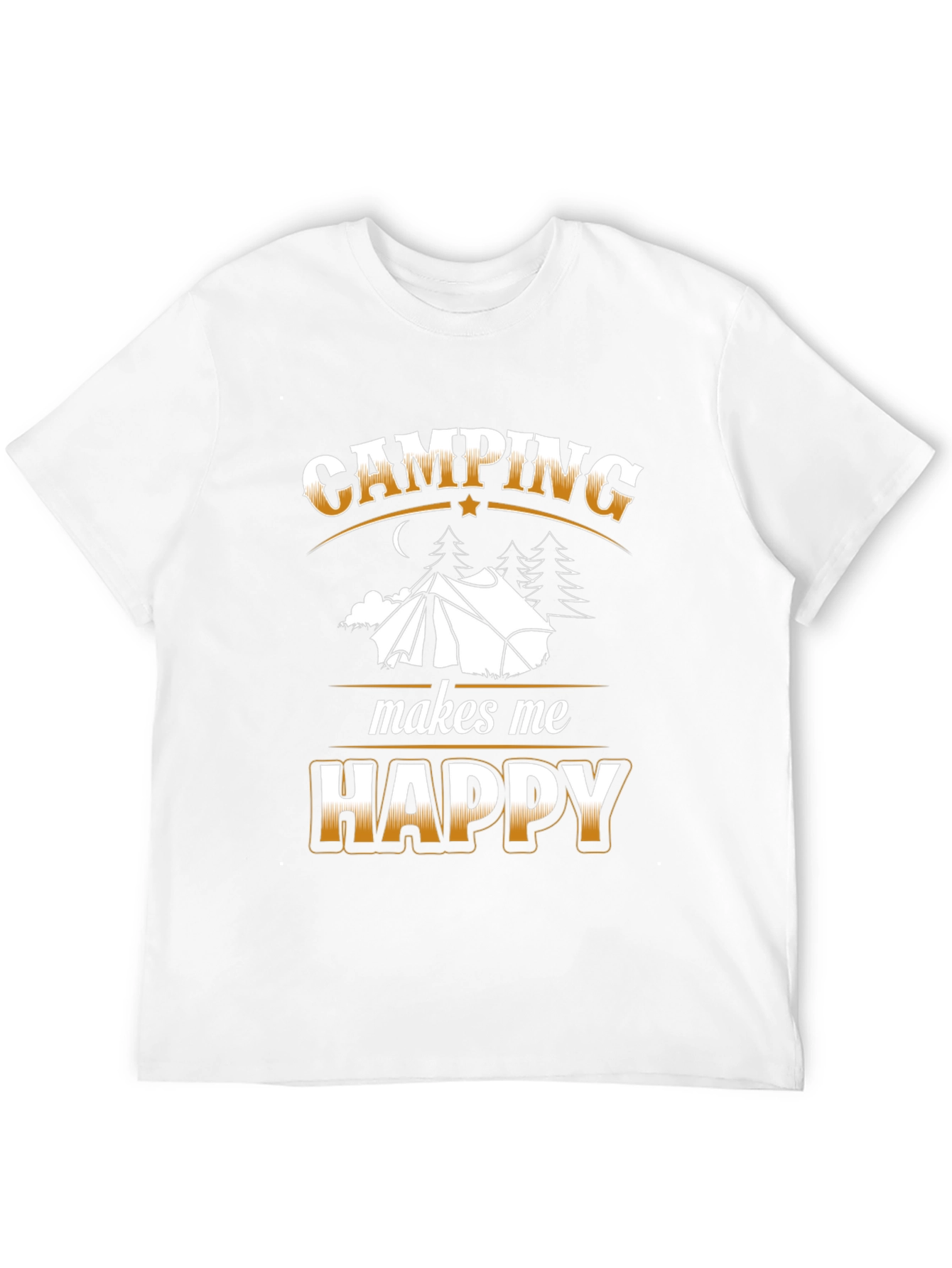 Black Camping Makes Me Happy Graphic T-Shirt view 12