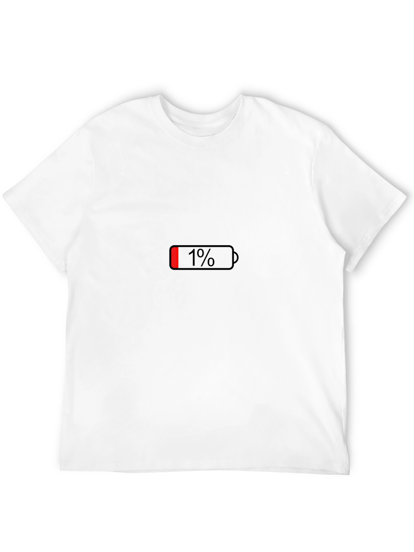 Black 1% Battery T-Shirt - Funny Graphic Tee view 12