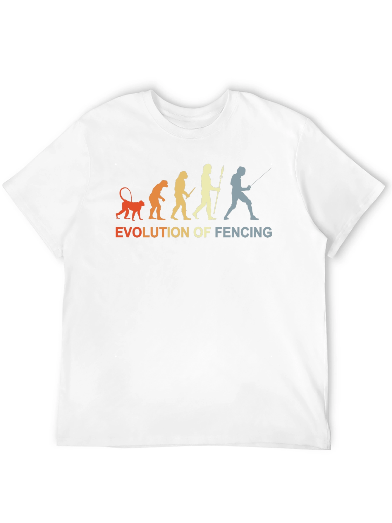 Black Evolution of Fencing Graphic Tee - Black view 12
