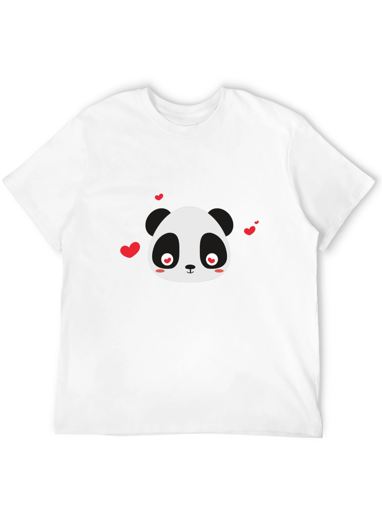 Black Cute Panda Love T-Shirt - Black view 12