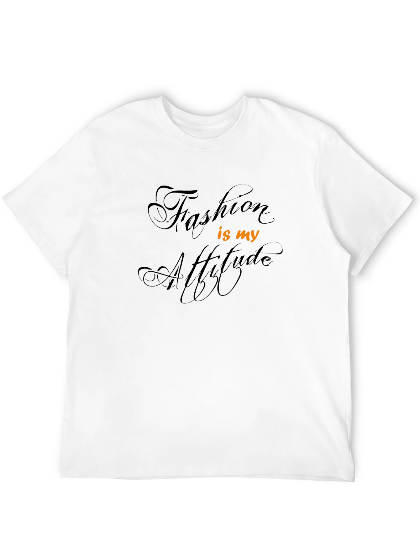 Black Fashion Attitude Graphic Print Black T-Shirt view 12