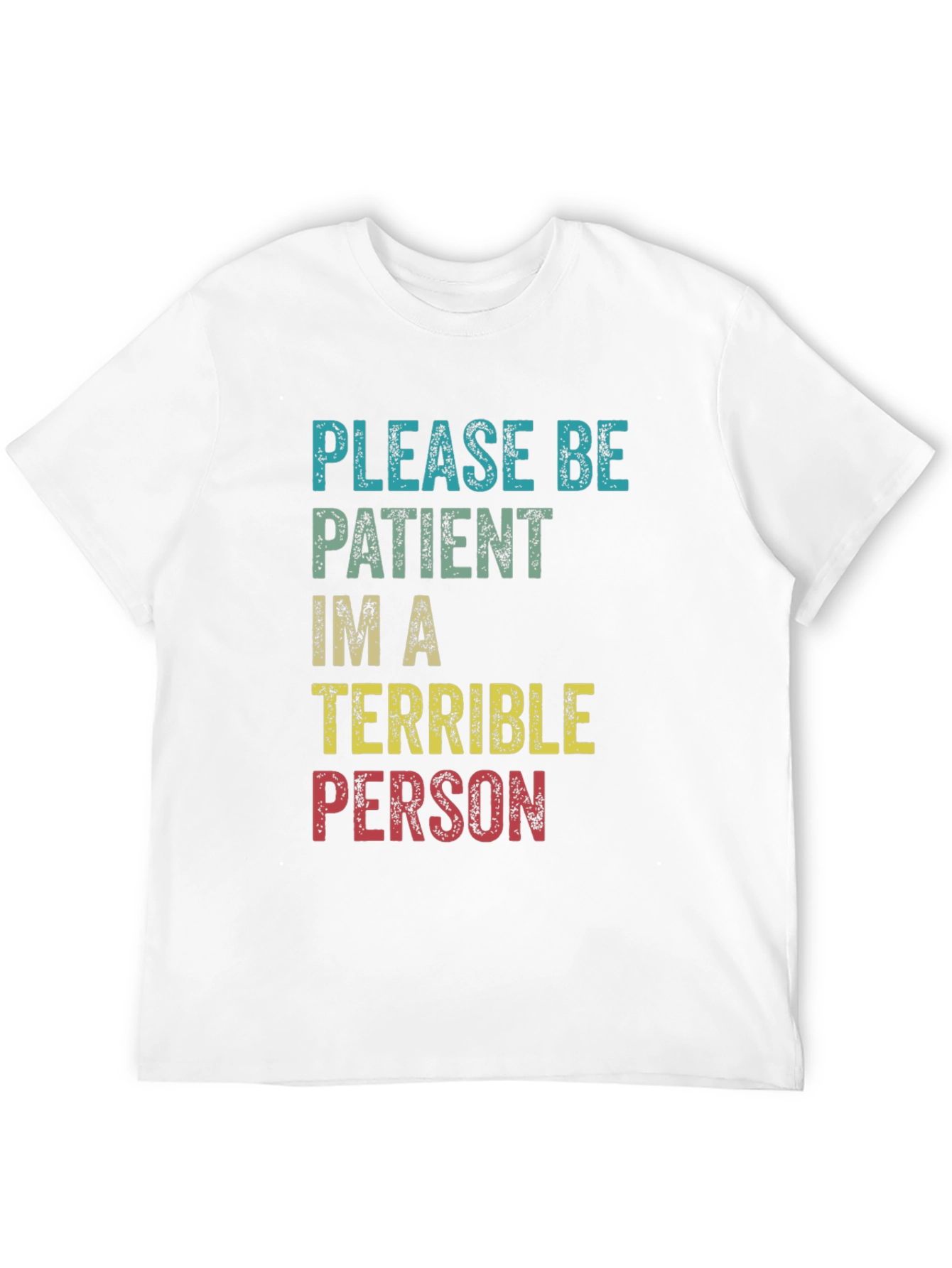 Black Please Be Patient Funny Graphic Tee view 12