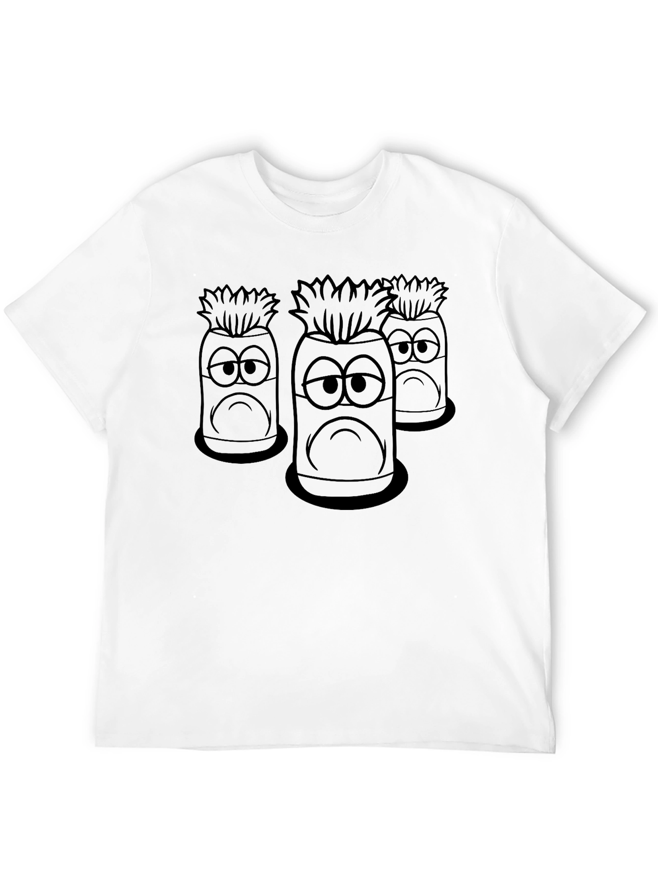 Black Sad Pineapple Graphic Tee - Black Cotton T-Shirt view 12