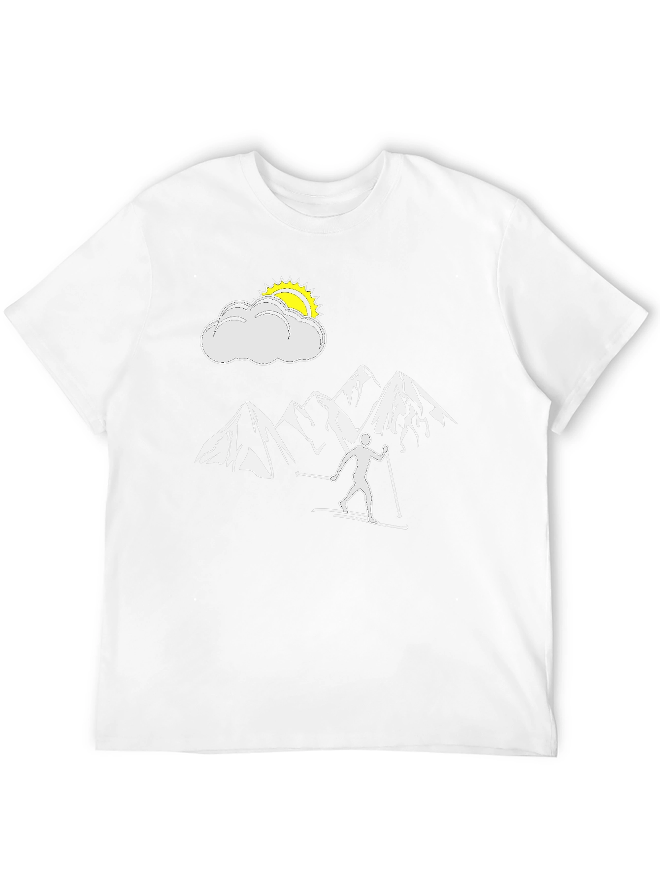 Black Black Skiing Adventure T-Shirt view 12