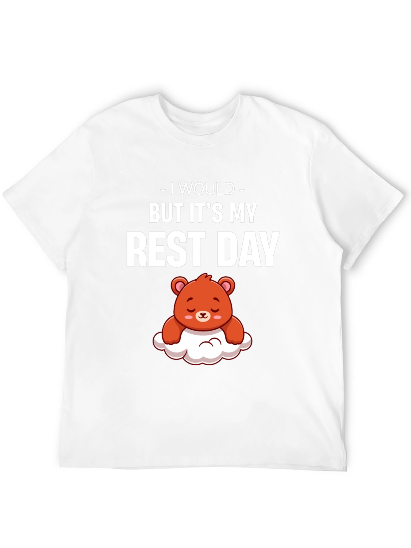 Black Rest Day T-Shirt - Cute Bear Graphic view 12