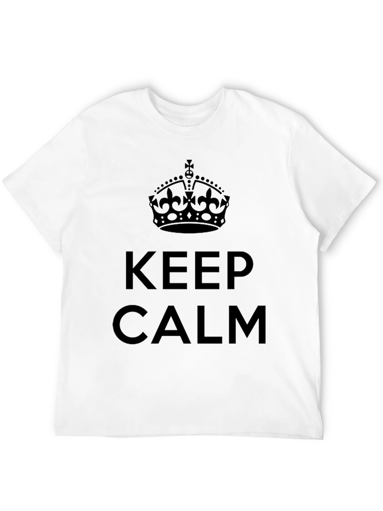 Black Keep Calm Black Graphic T-Shirt view 12