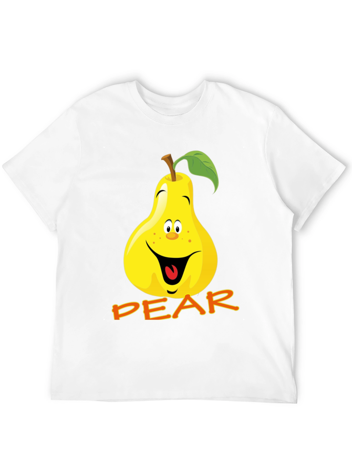 Black Funny Pear Cartoon T-Shirt view 12