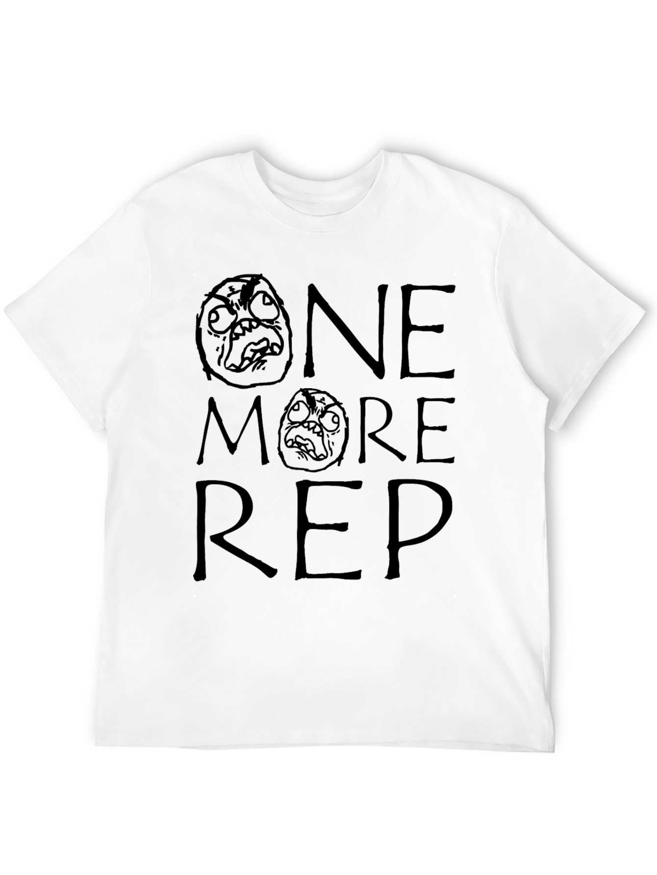 Black One More Rep Black T-Shirt Workout Gym Motivation view 12