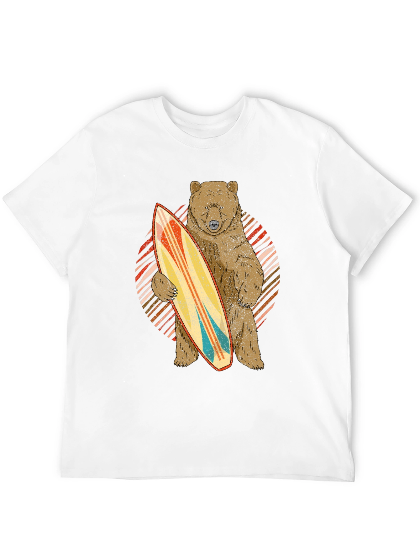 Black Bear with Surfboard Graphic Tee view 12
