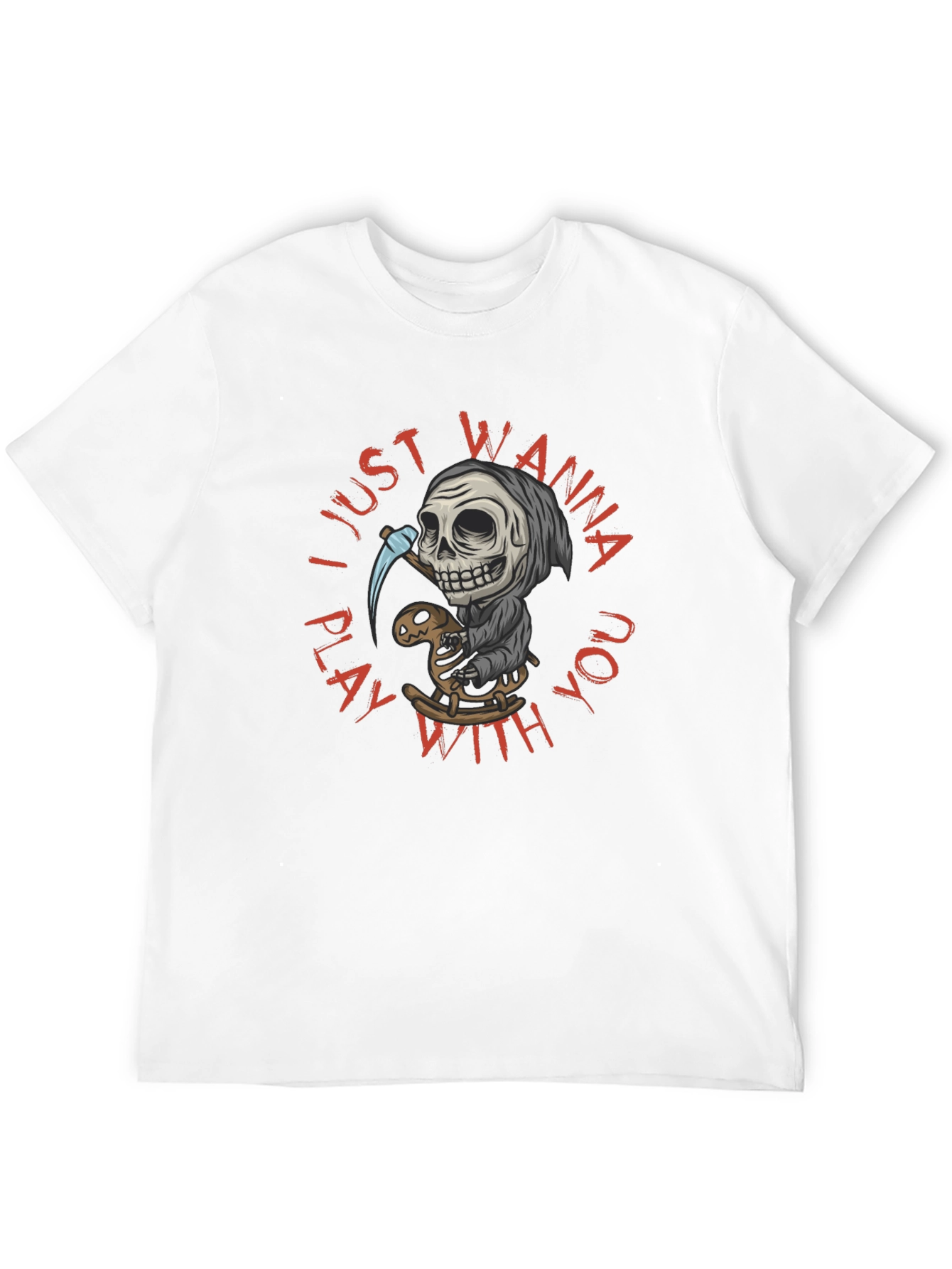 Black Grim Reaper Play T-Shirt - Wanna Play With You view 12