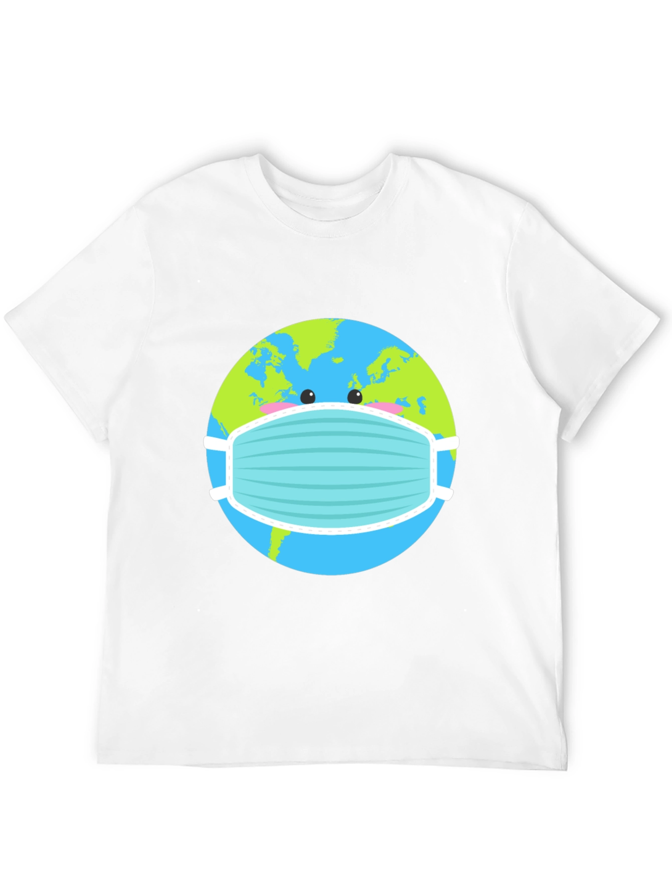 Earth with Mask Graphic Tee - Protect the Planet! - 12