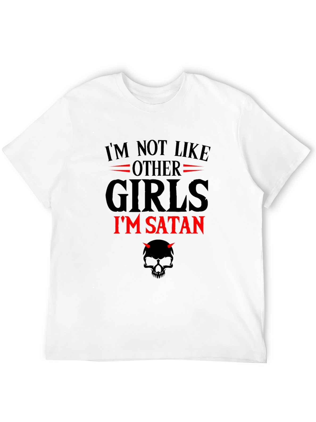 Black I'm Not Like Other Girls I'm Satan Graphic T-Shirt view 12