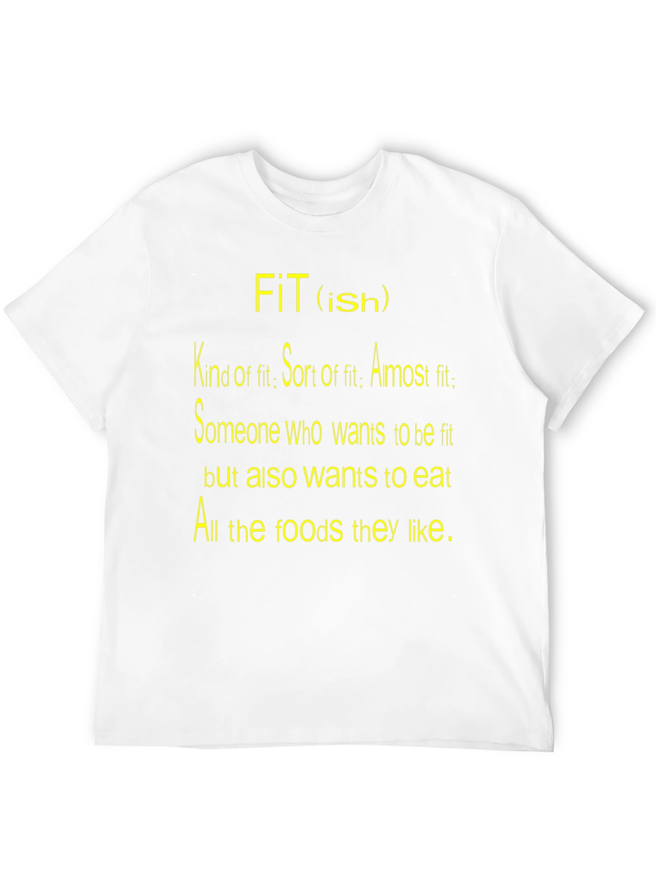 Black Funny "Fit(ish)" Graphic T-Shirt view 12