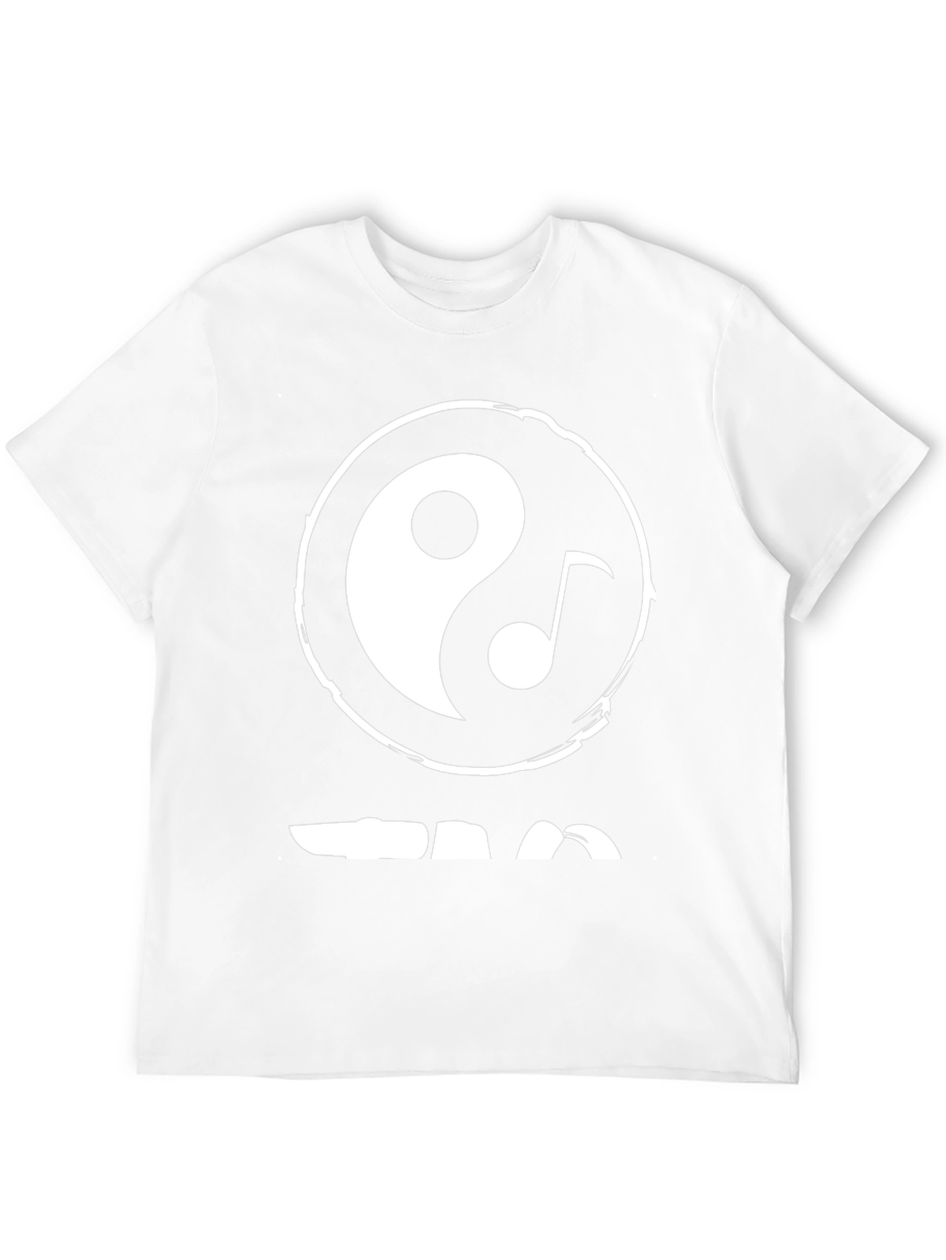Black Yin Yang Music Note Graphic Tee - Black Cotton view 12