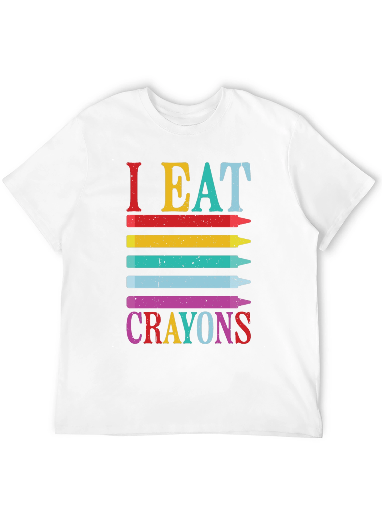 Black I Eat Crayons Graphic Tee - Funny Adult Humor Shirt view 12