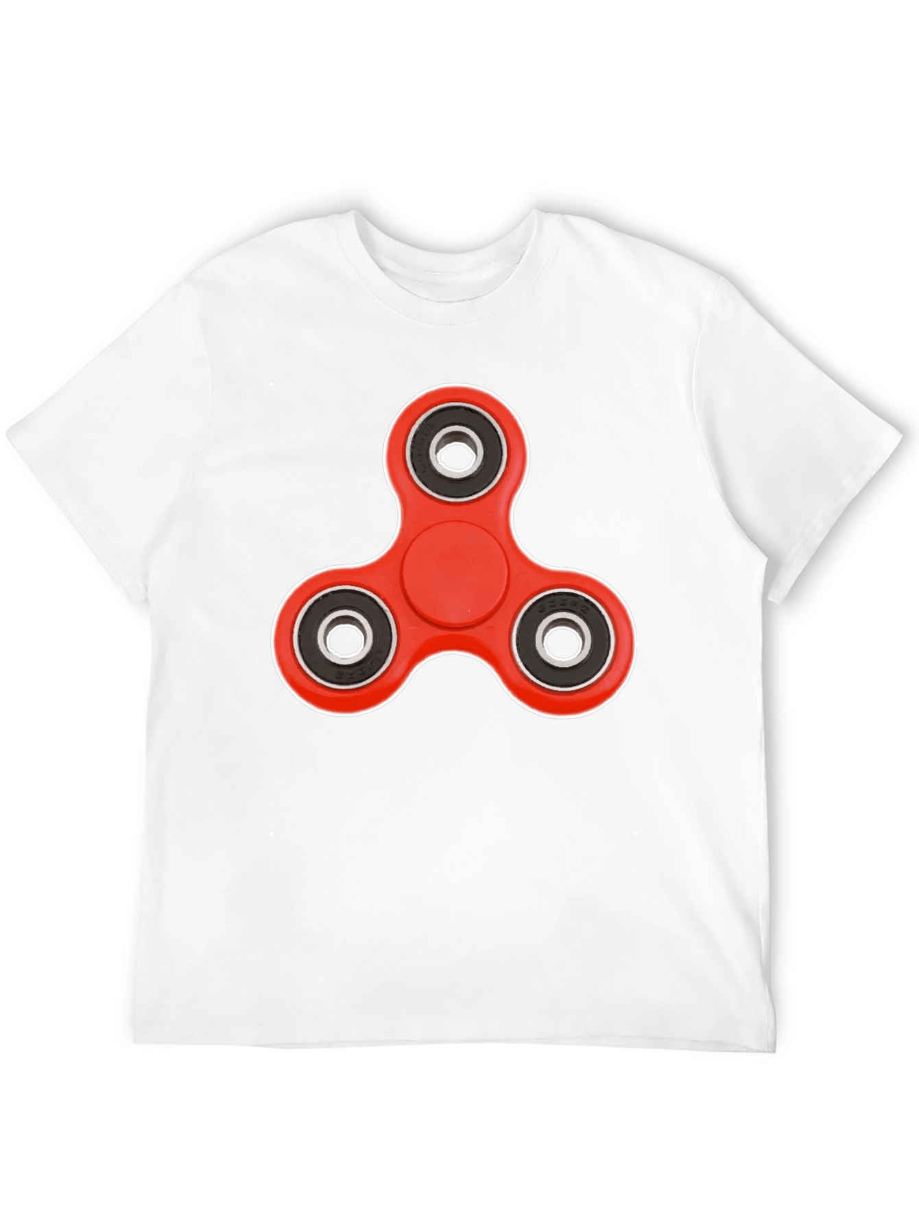 Black Fidget Spinner Graphic Tee - Trendy Casual Wear view 12