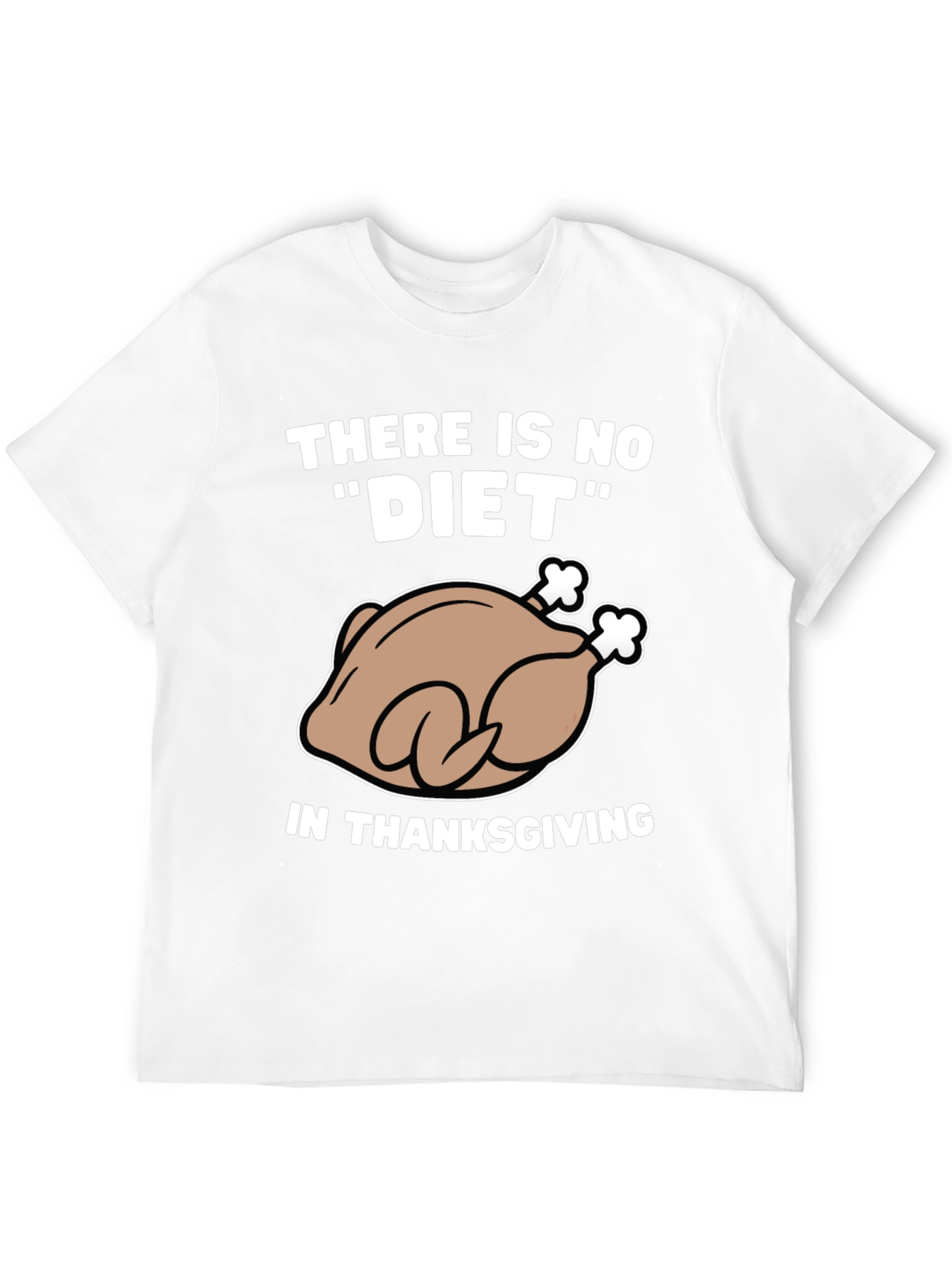 Black Thanksgiving Turkey Diet Humor T-Shirt view 12