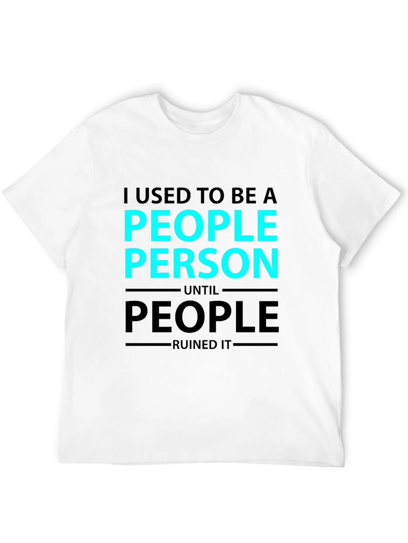 Black I Used To Be a People Person Graphic T-Shirt view 12