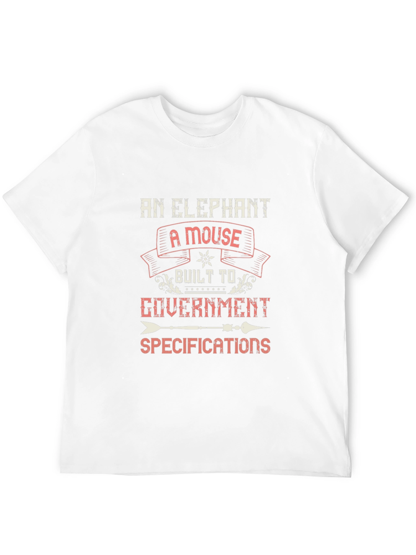 Black Elephant Mouse Government Specs T-Shirt view 12
