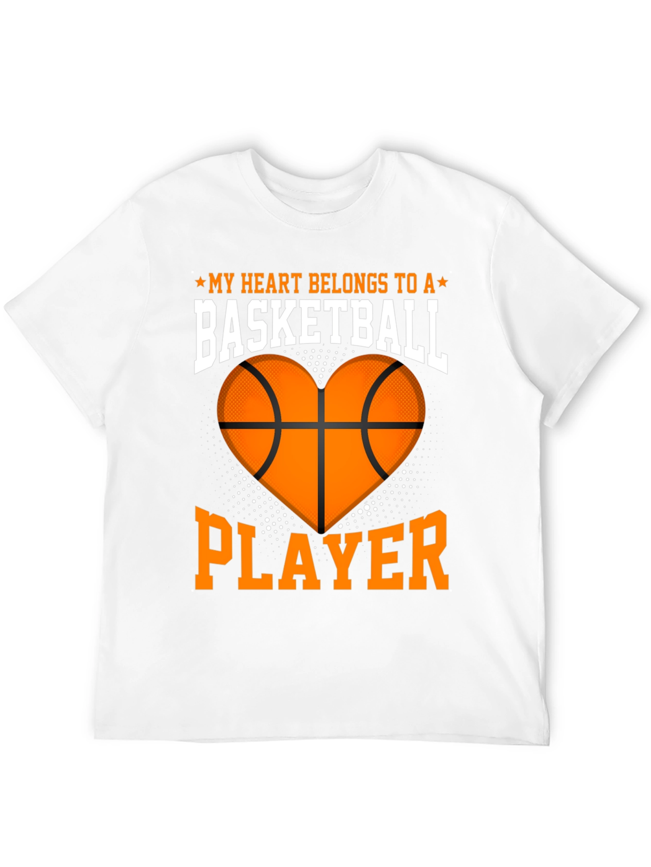 Black Basketball Lover's Heart T-Shirt view 12