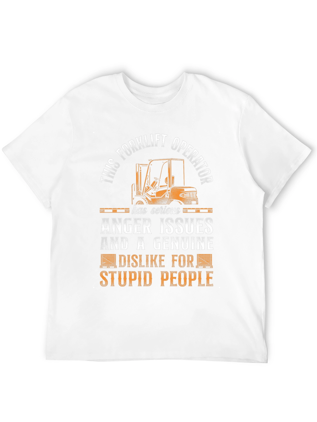 Black Forklift Operator Anger Issues T-Shirt view 12