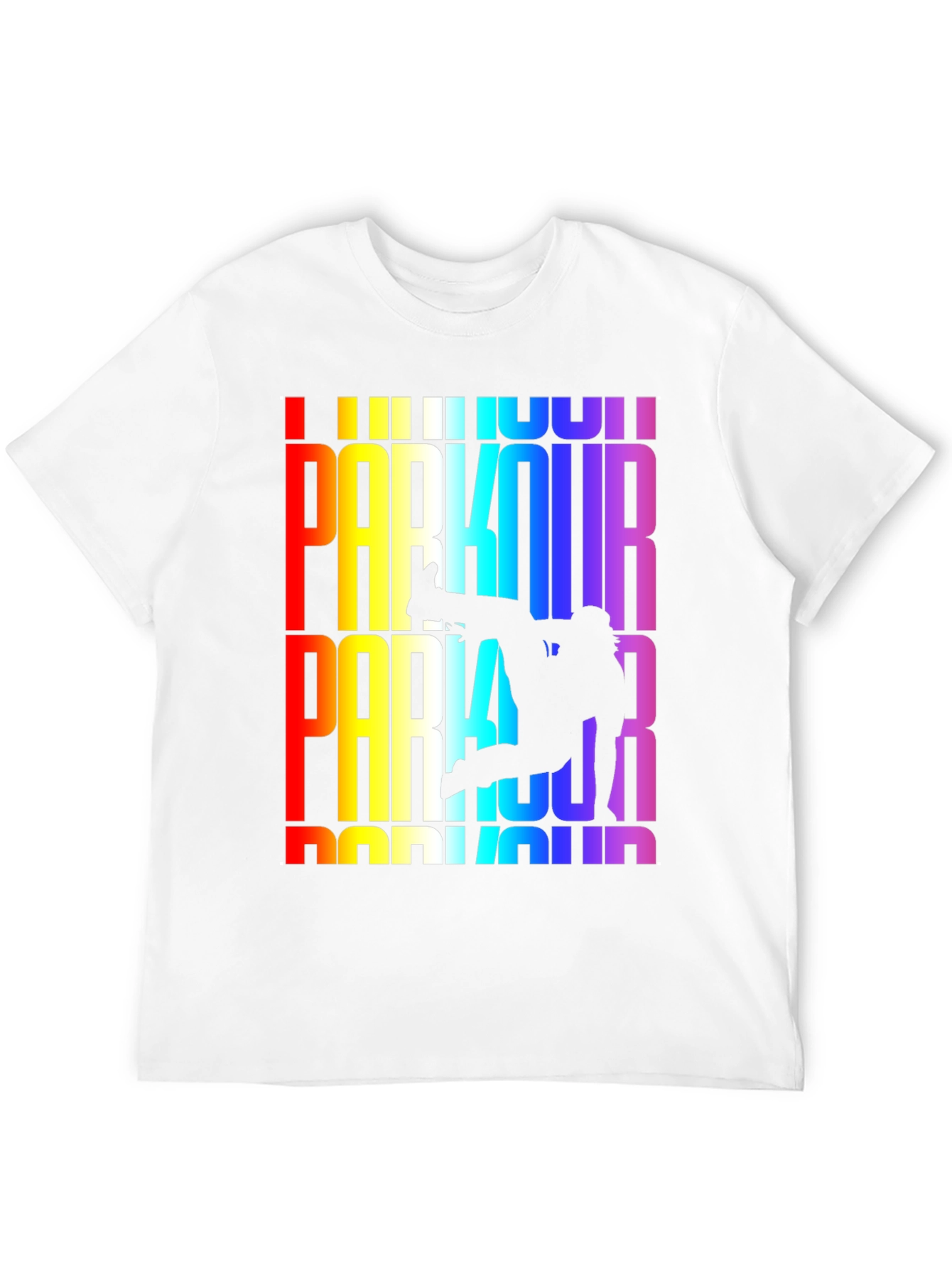 Black Rainbow Parkour Graphic Tee - Black view 12