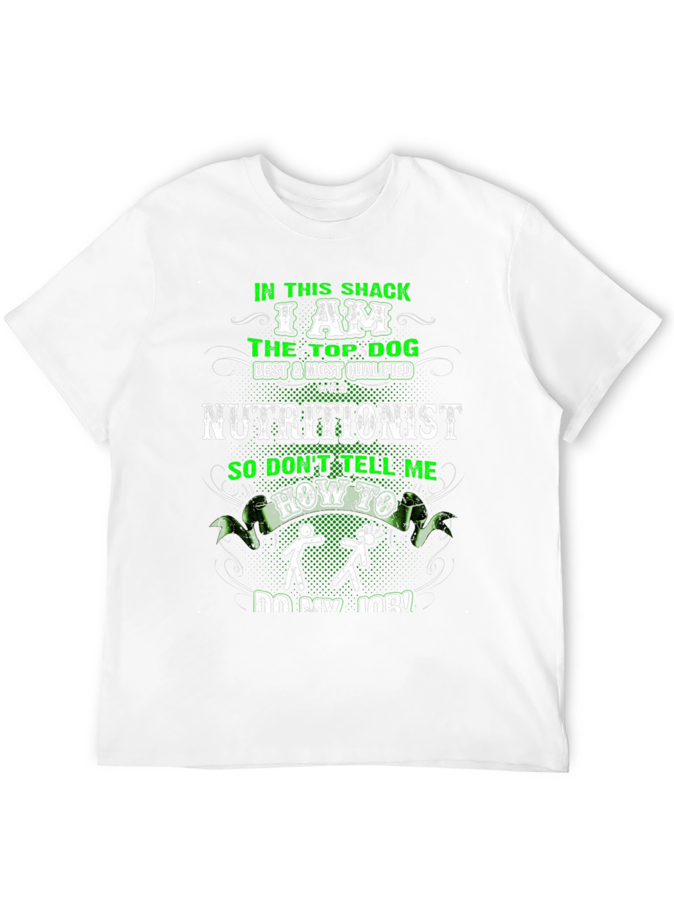 Black Nutritionist Top Dog T-Shirt - "In This Shack" view 12