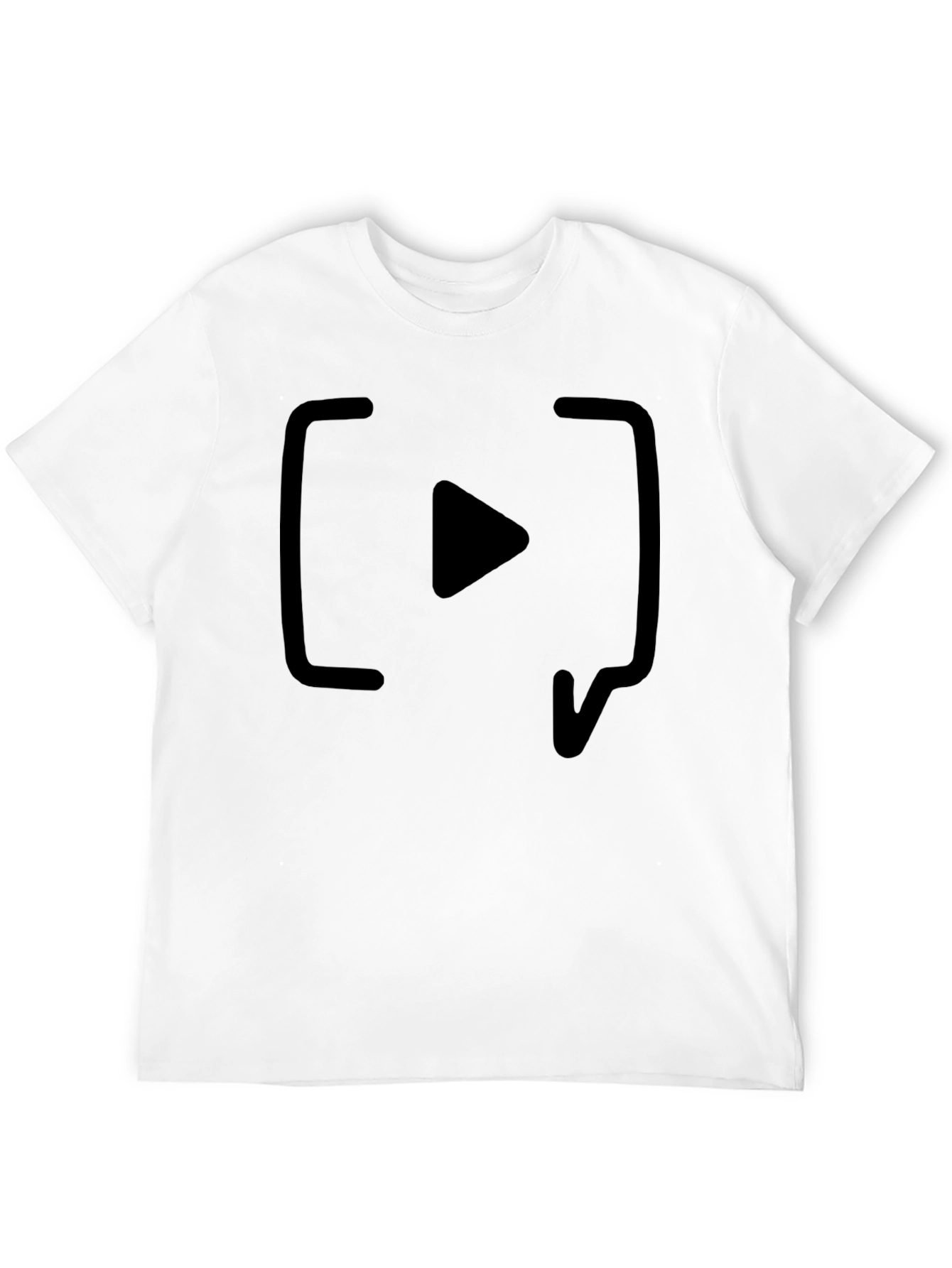 Black Play Icon Black T-Shirt - Stylish & Comfortable view 12