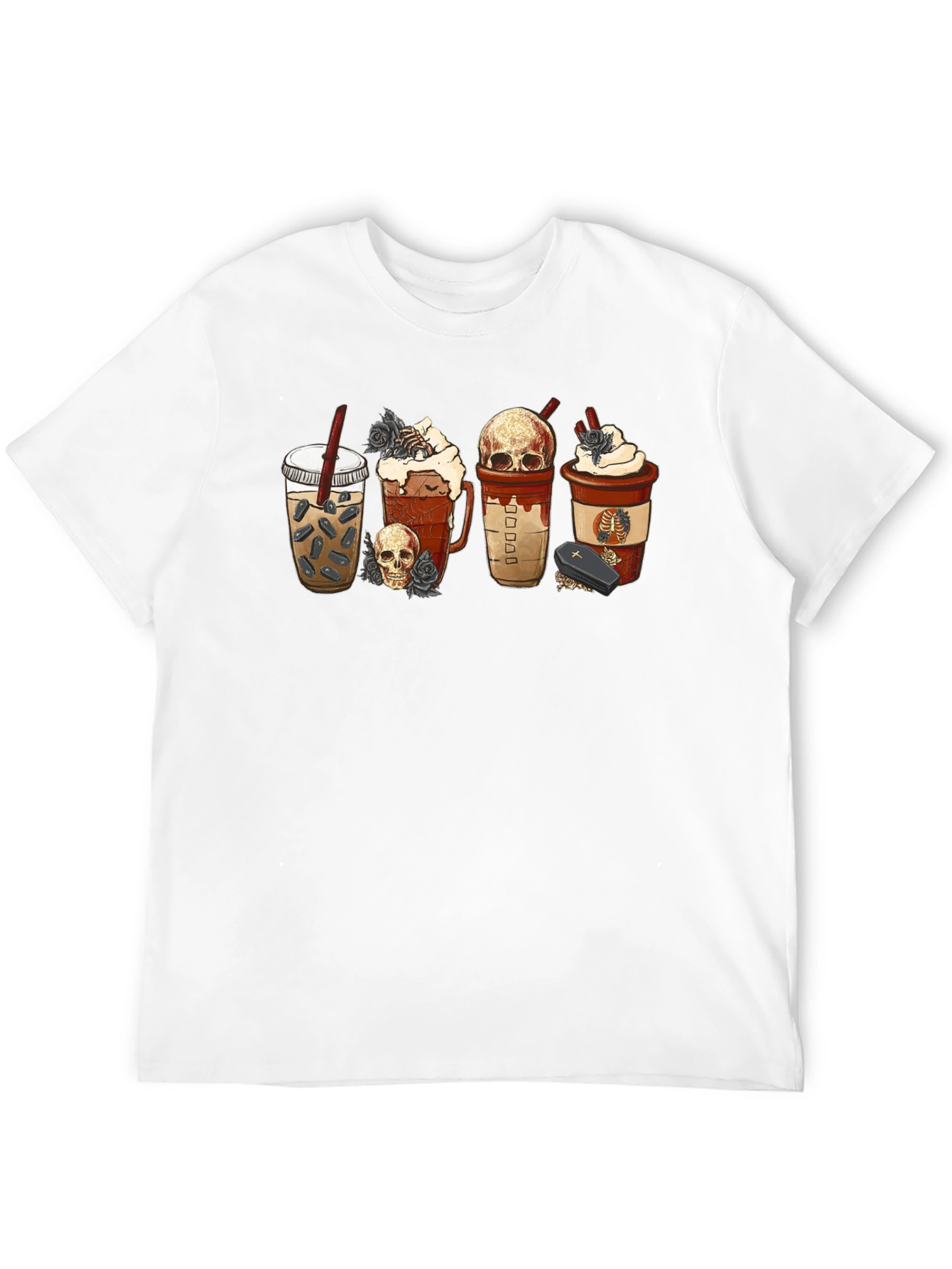 Black Gothic Coffee Lover T-Shirt view 12