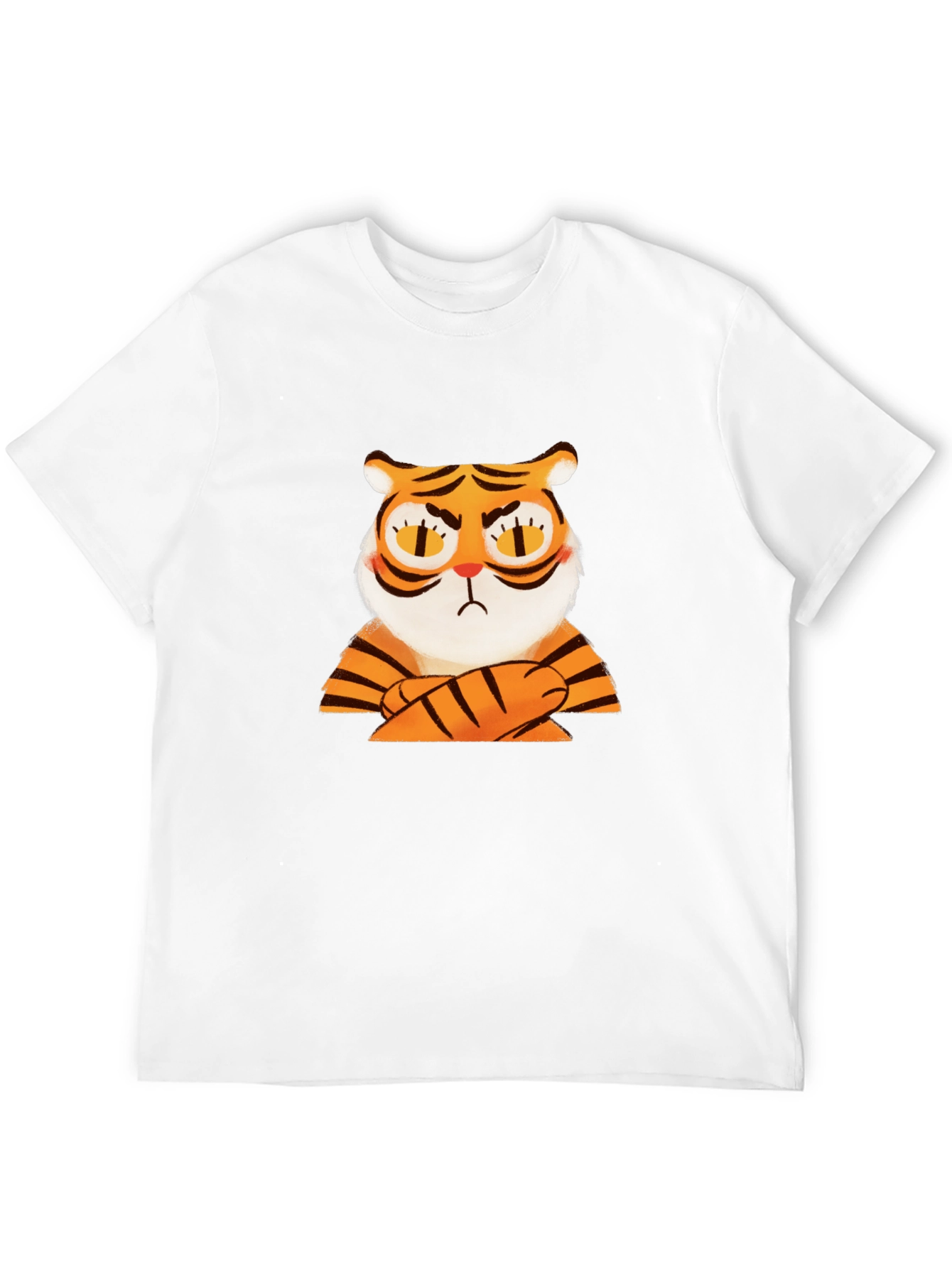 Black Grumpy Tiger Graphic T-Shirt - Black view 12