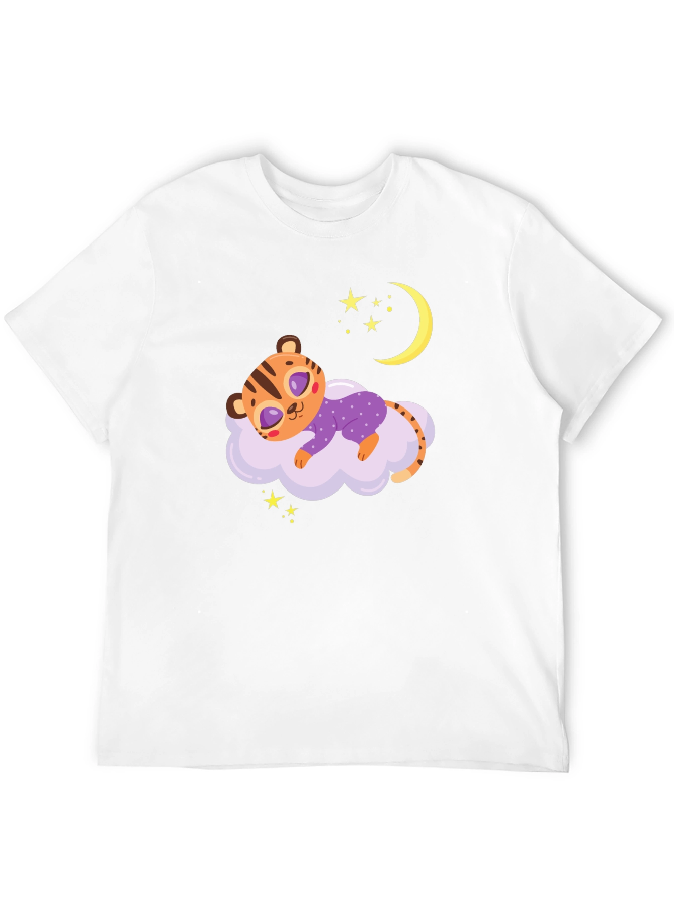 Black Cute Sleeping Tiger Tee view 12