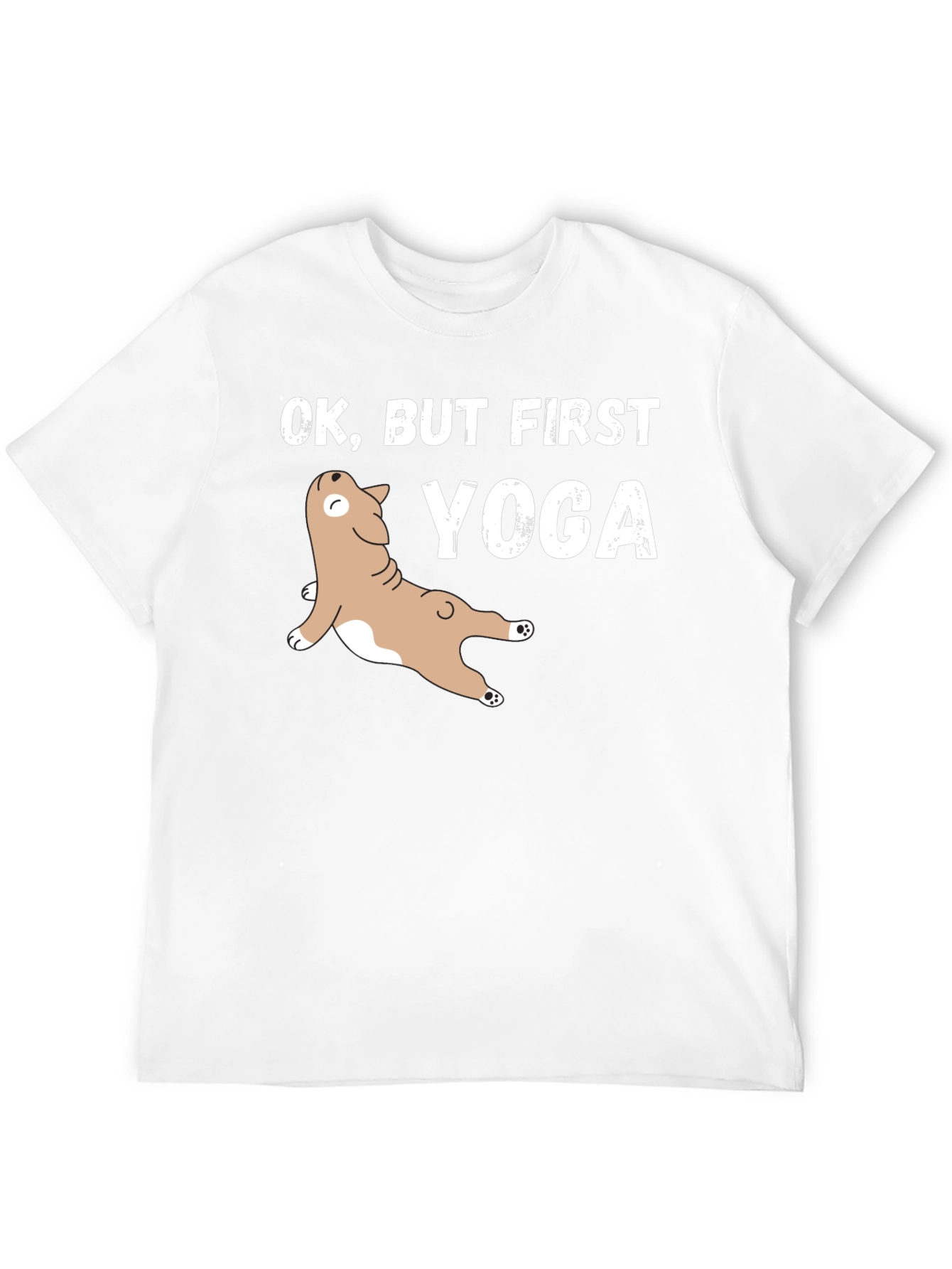 Black Yoga Dog Graphic Tee - Funny Workout Shirt view 12