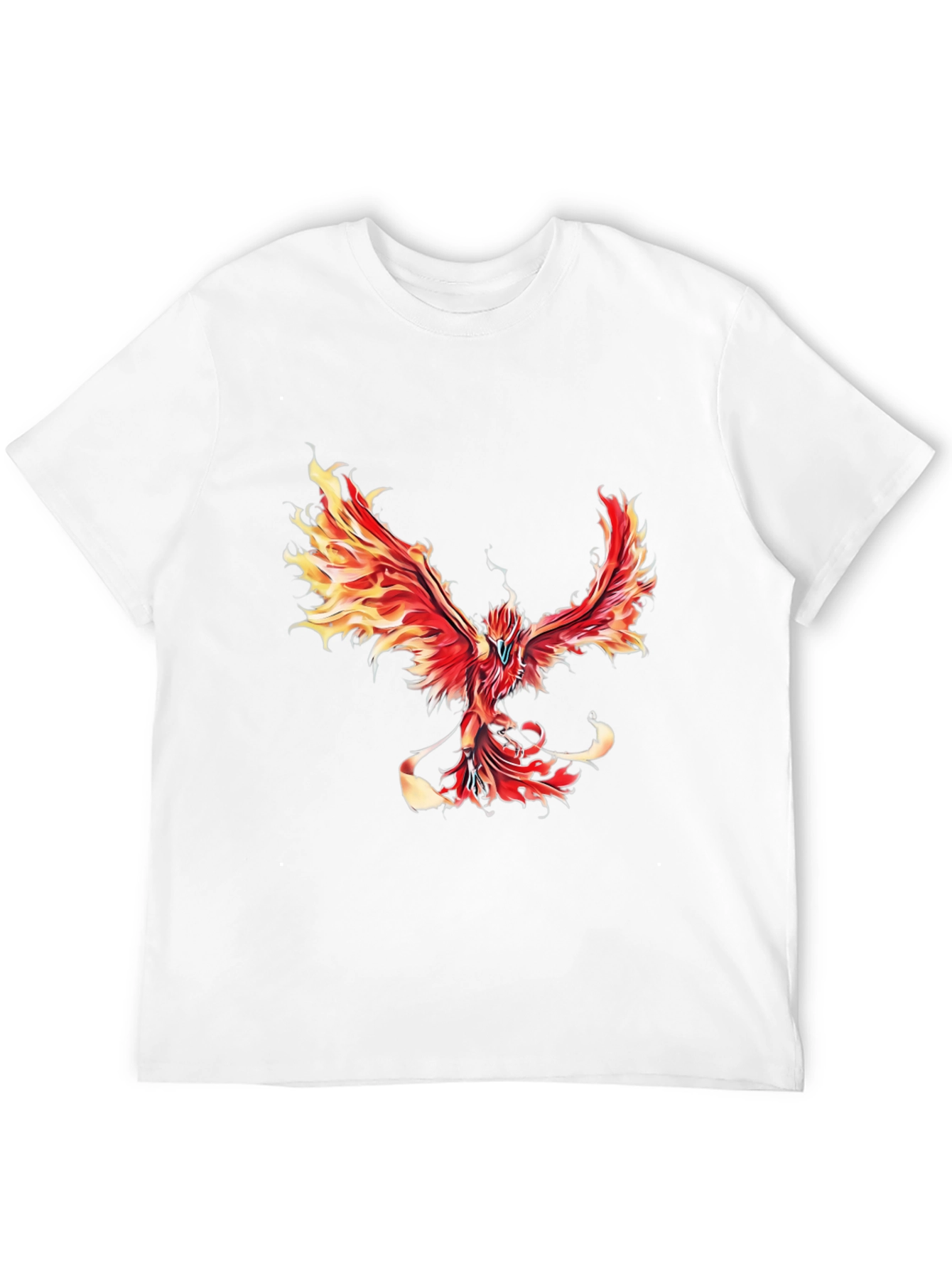Black Fiery Phoenix Graphic Tee - Black Cotton Blend view 12