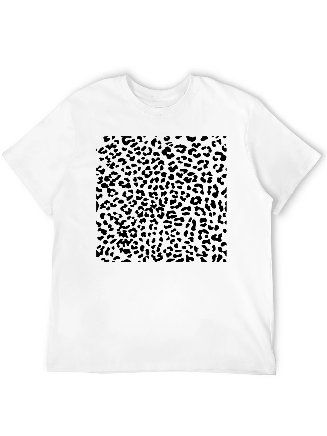 Black Black Leopard Print Crew Neck Tee view 12