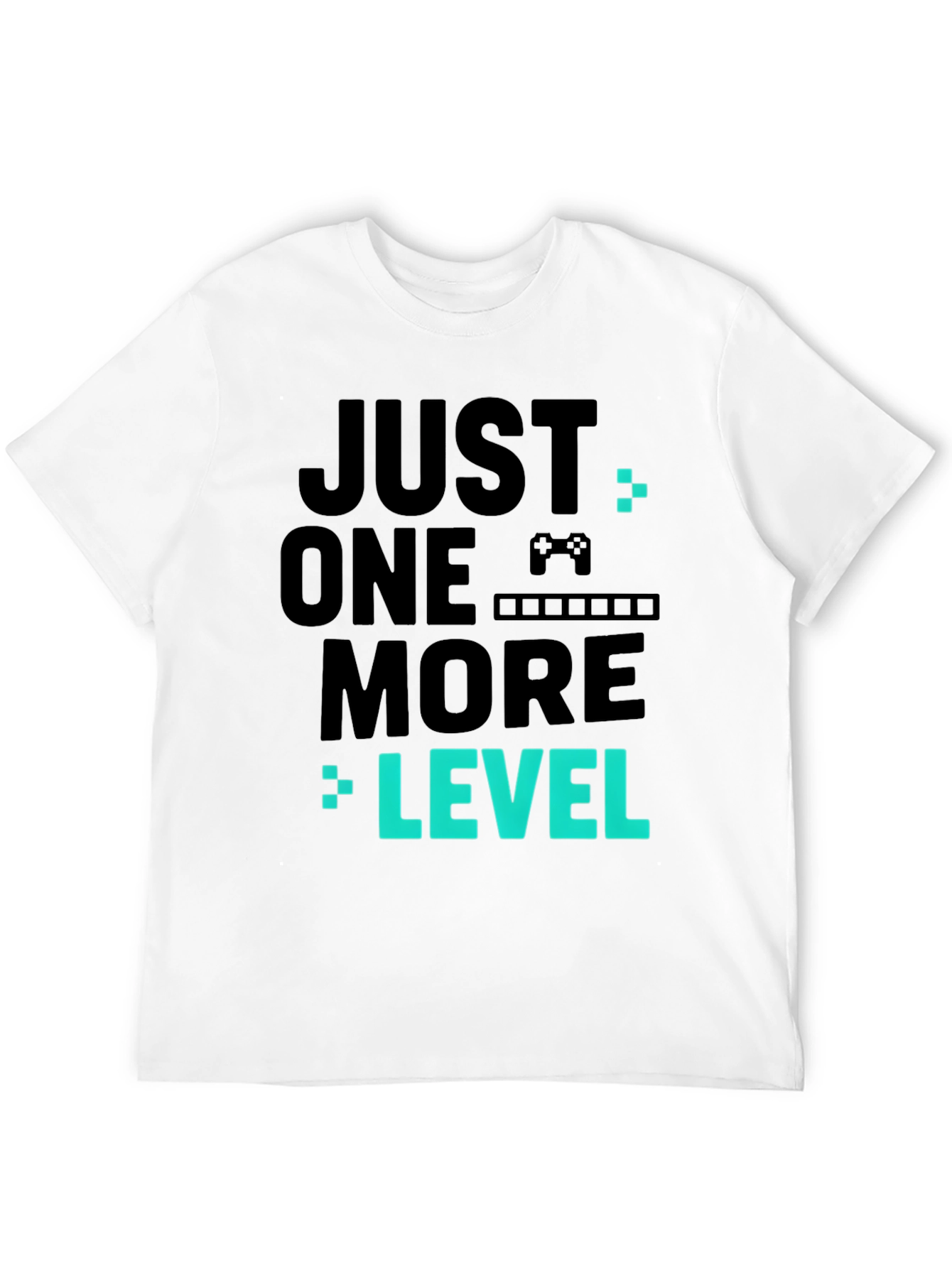 Black Just One More Level Black Gaming T-Shirt view 12