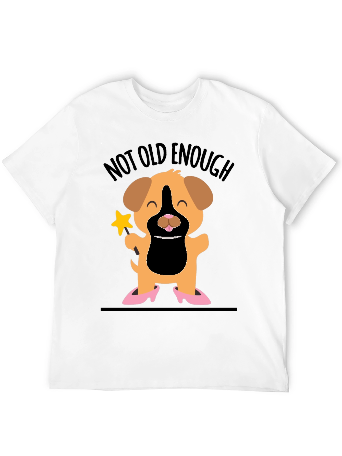 Black Not Old Enough Graphic Tee view 12