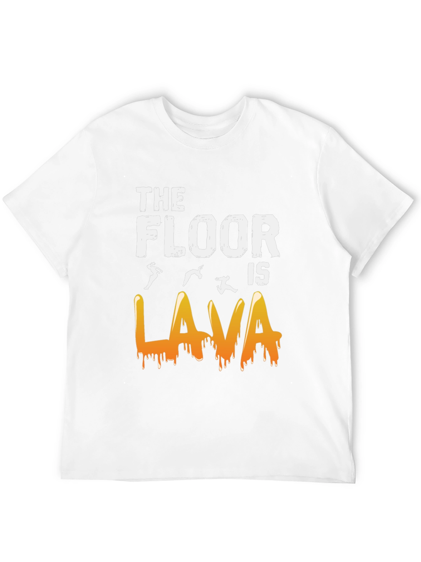 Black The Floor is Lava Graphic Tee - Fun Novelty T-Shirt view 12