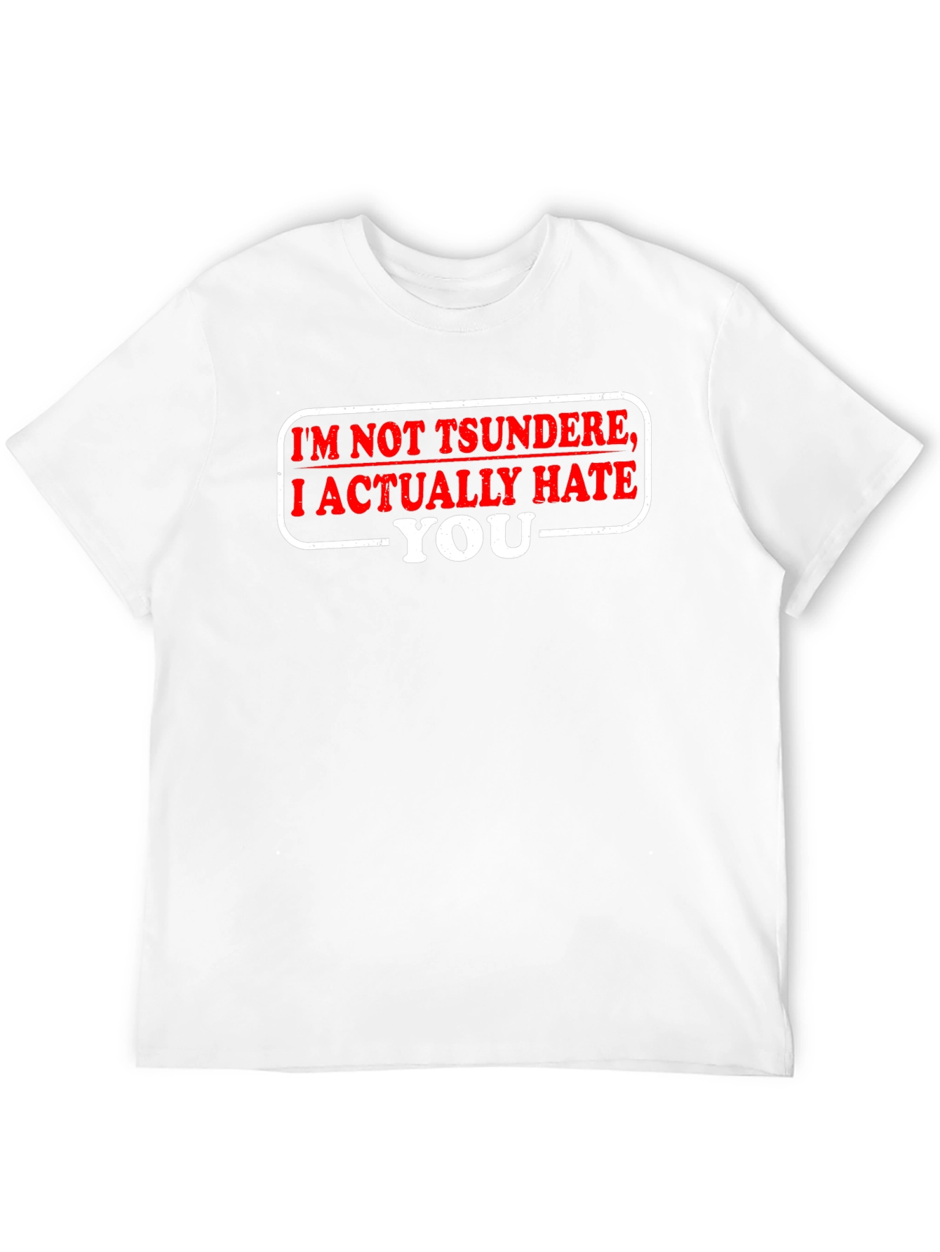 Black Tsundere Hate You Funny Black T-Shirt view 12