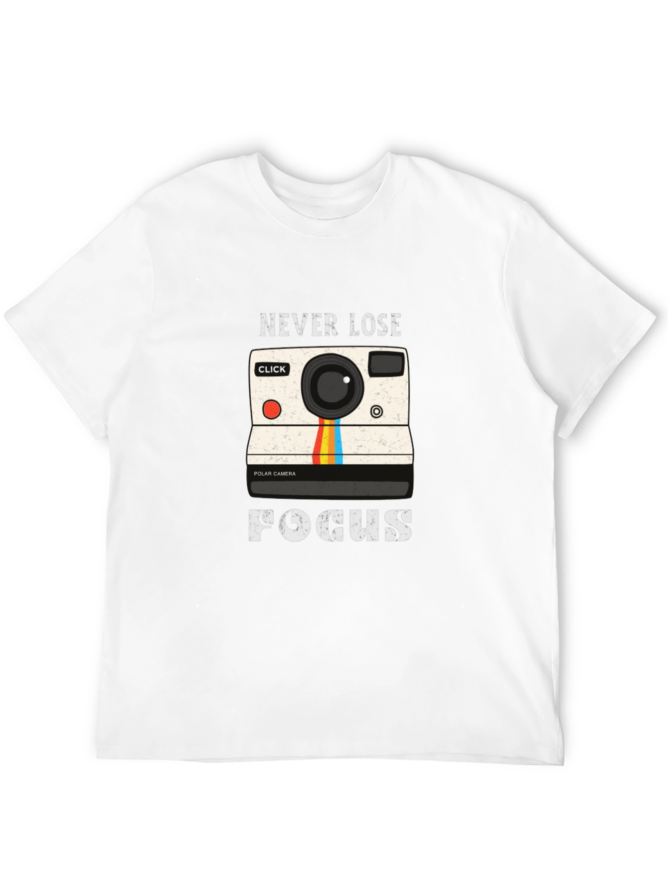 Black Never Lose Focus Camera Graphic Tee view 12