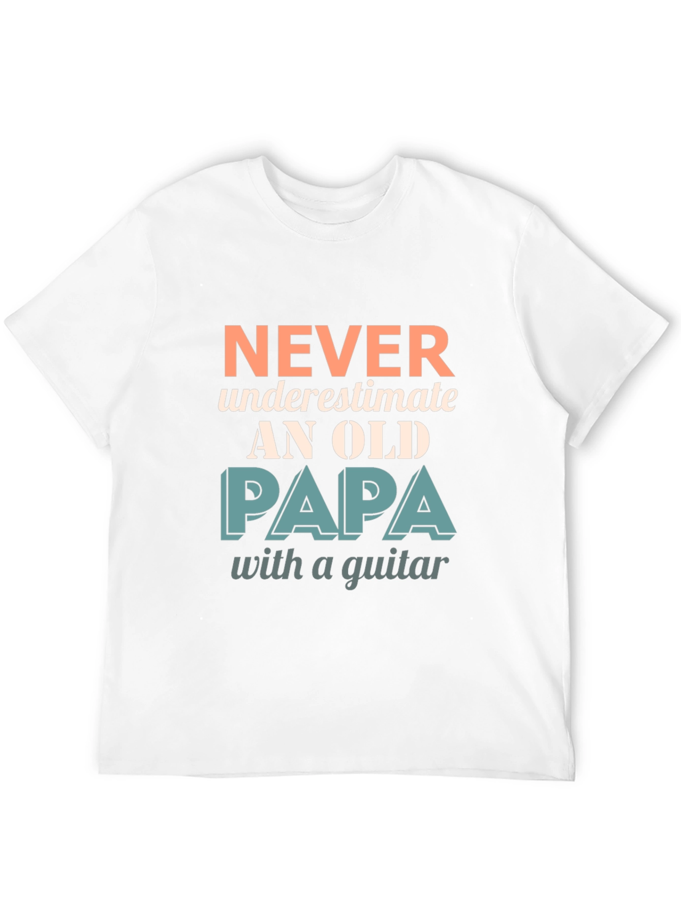 Black Never Underestimate Old Papa with a Guitar T-Shirt view 12