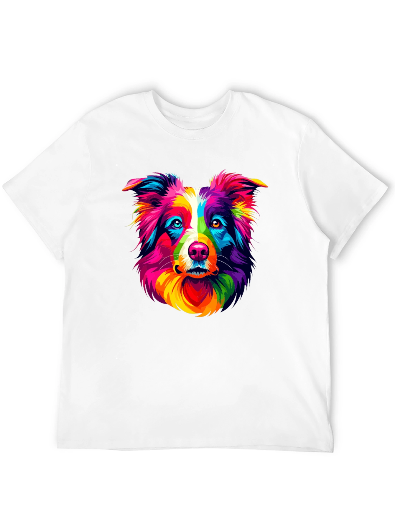 Black Colorful Dog Graphic Tee - Bold Pet Lover T-Shirt view 12