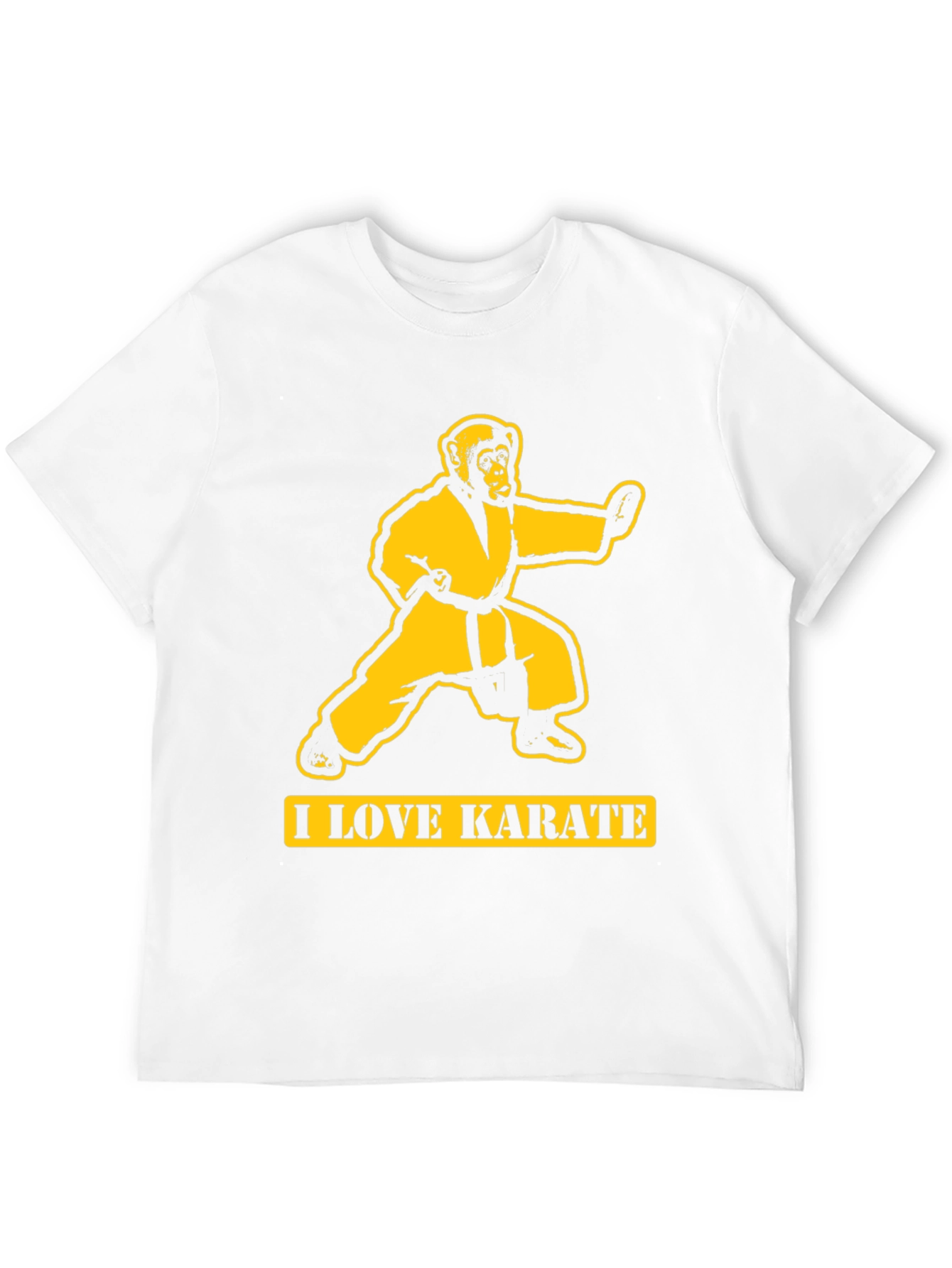 Black Karate Monkey T-Shirt - Black Cotton Tee view 12