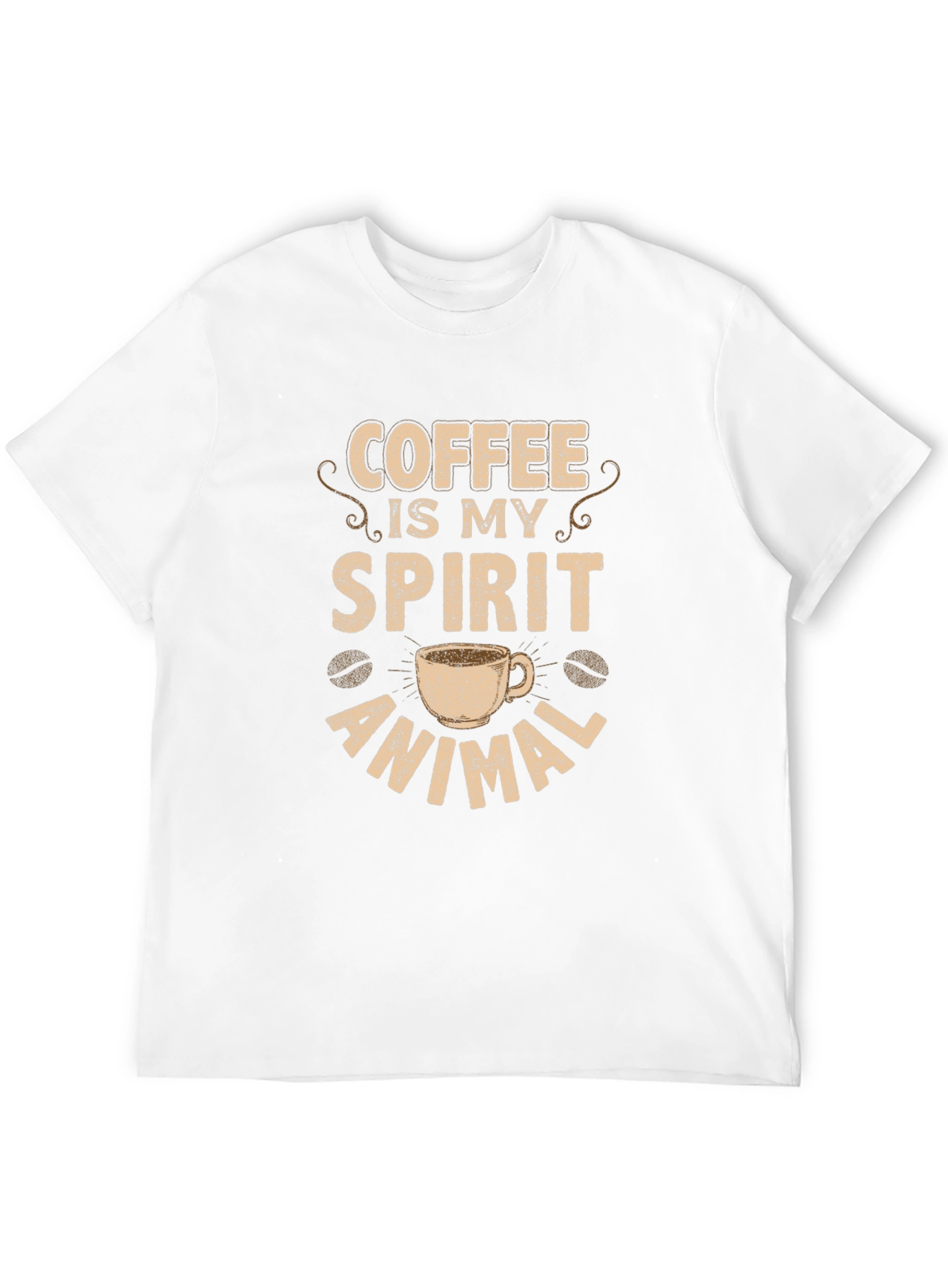 Black Coffee Is My Spirit Animal Black T-Shirt view 12