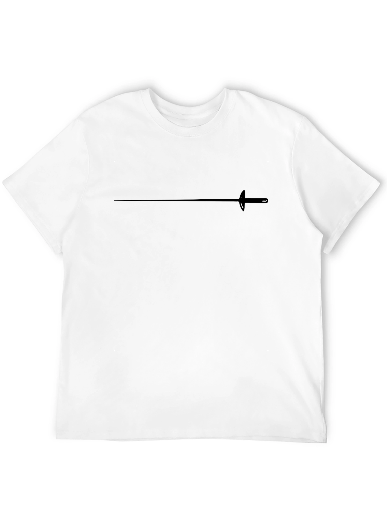 Black Fencing Foil Black T-Shirt Minimalist Design view 12