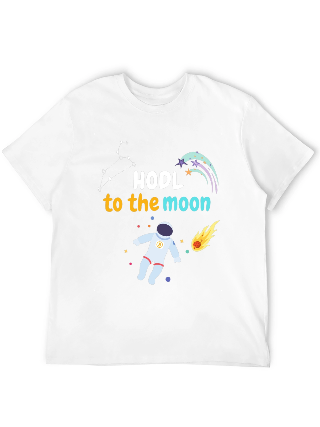 Black HODL to the Moon Graphic Tee - Crypto Astronaut view 12