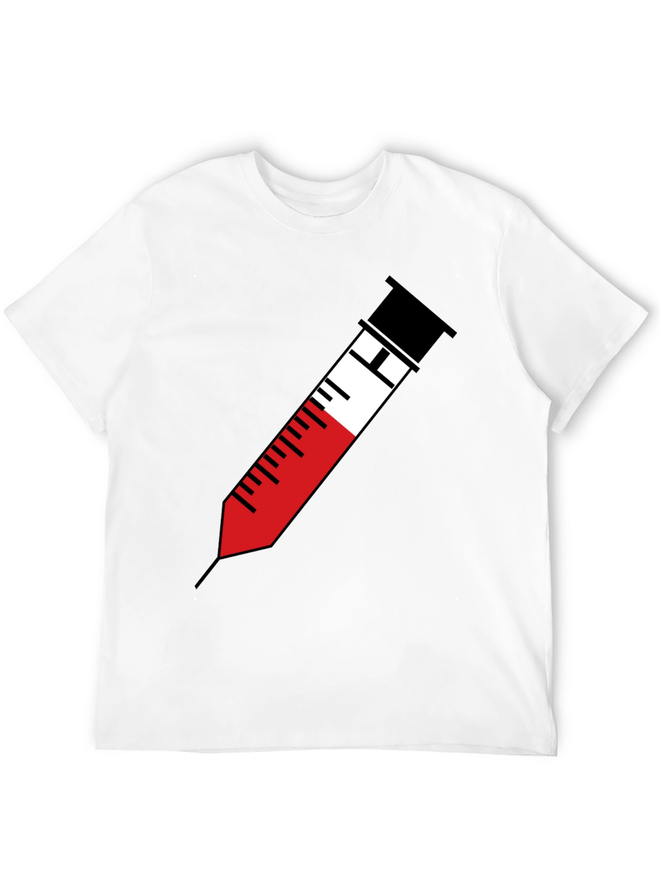 Black Syringe Graphic Tee - Bold Medical Humor T-Shirt view 12
